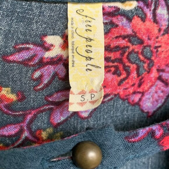 Free People Floral Print Rayon‎ Bohemian Tunic - Picture 3 of 8